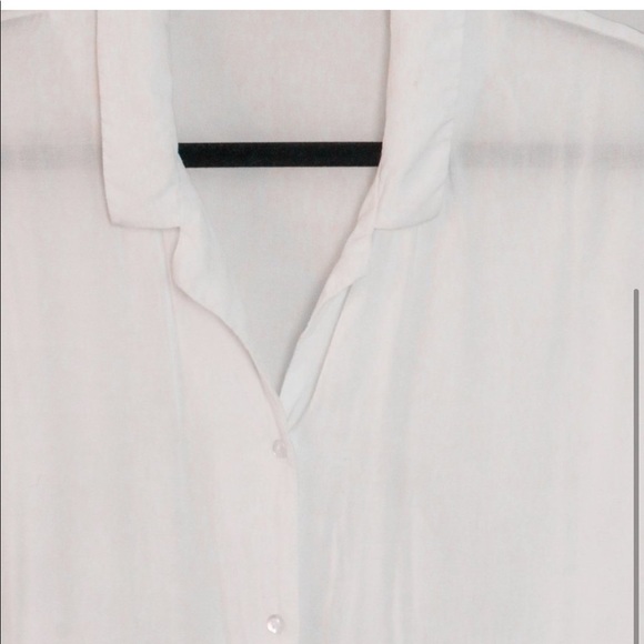 Dynamite White Cotton Button Up - Picture 3 of 4